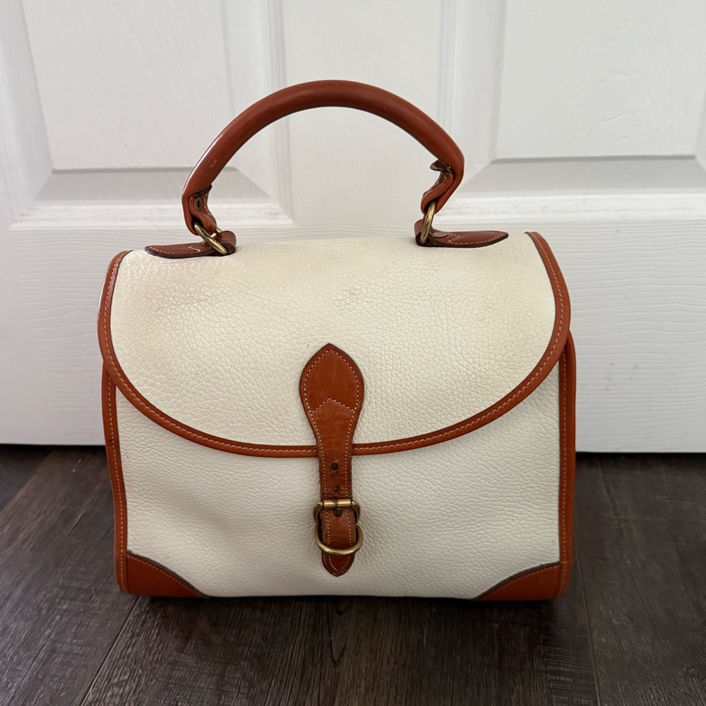 Vintage Dooney & Bourke All-Weather Leather carpet bag
